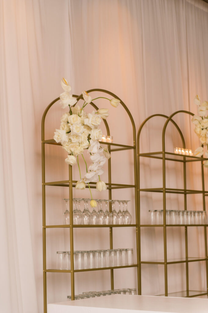 Timeless All-White Downtown St Pete Wedding Reception Bar | Planner Parties A La Carte