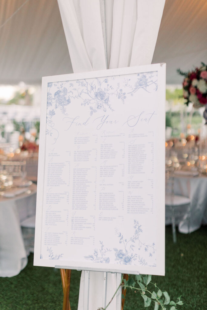 Vintage Blue and Pink Southern Tented Wedding Reception Inspiration