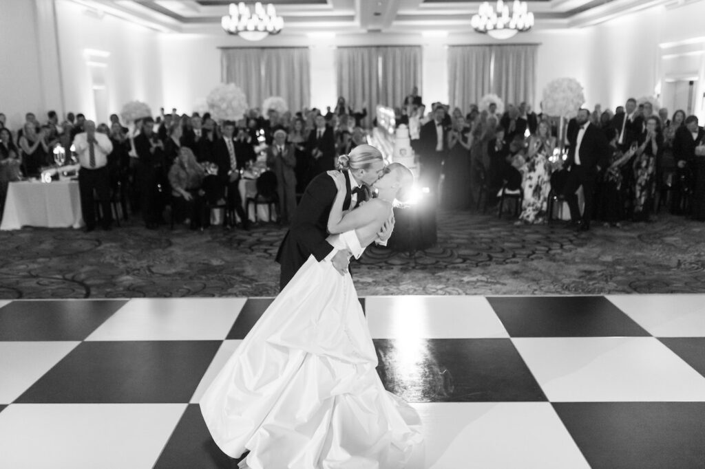Classic Black and White Dance Floor for Wedding Reception | Tampa Bay Planner Parties A La Carte
