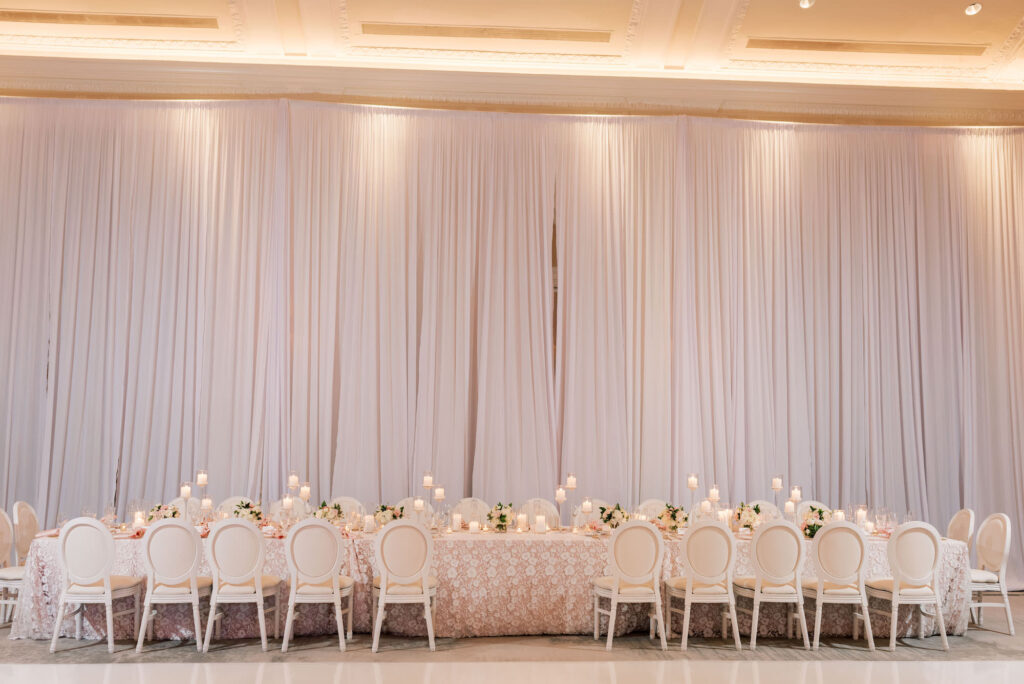White Old Florida Black Tie Ballroom Wedding Reception Ideas | St Pete Planner Parties A' La Carte