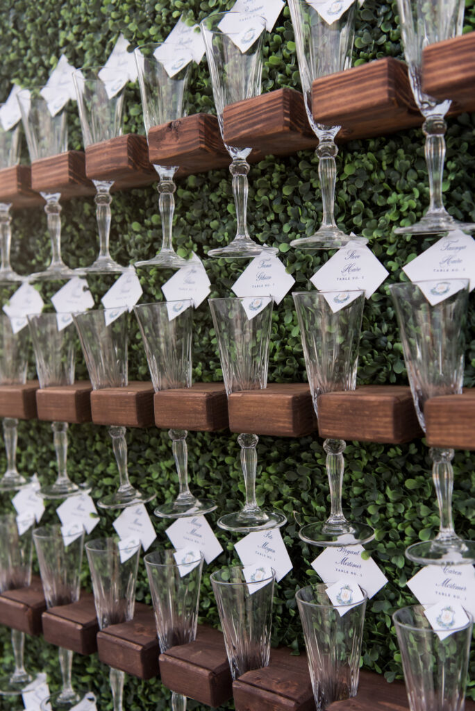 Champagne Wall for Timeless Wedding Reception | Tampa Bay Planner Parties A La Carte