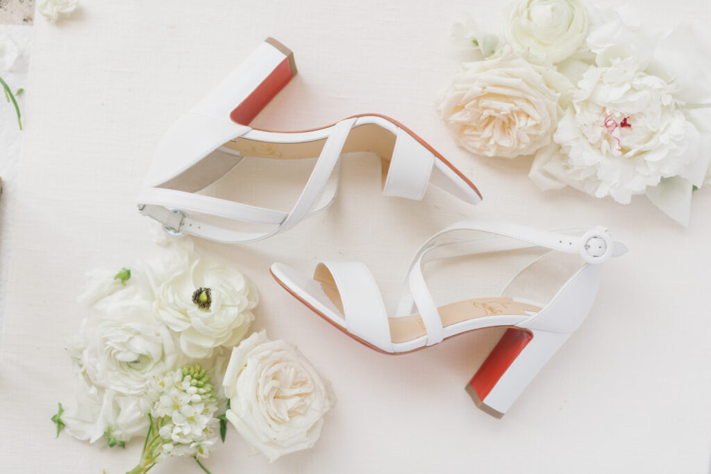 White Louboutin Wedding Shoe Inspiration