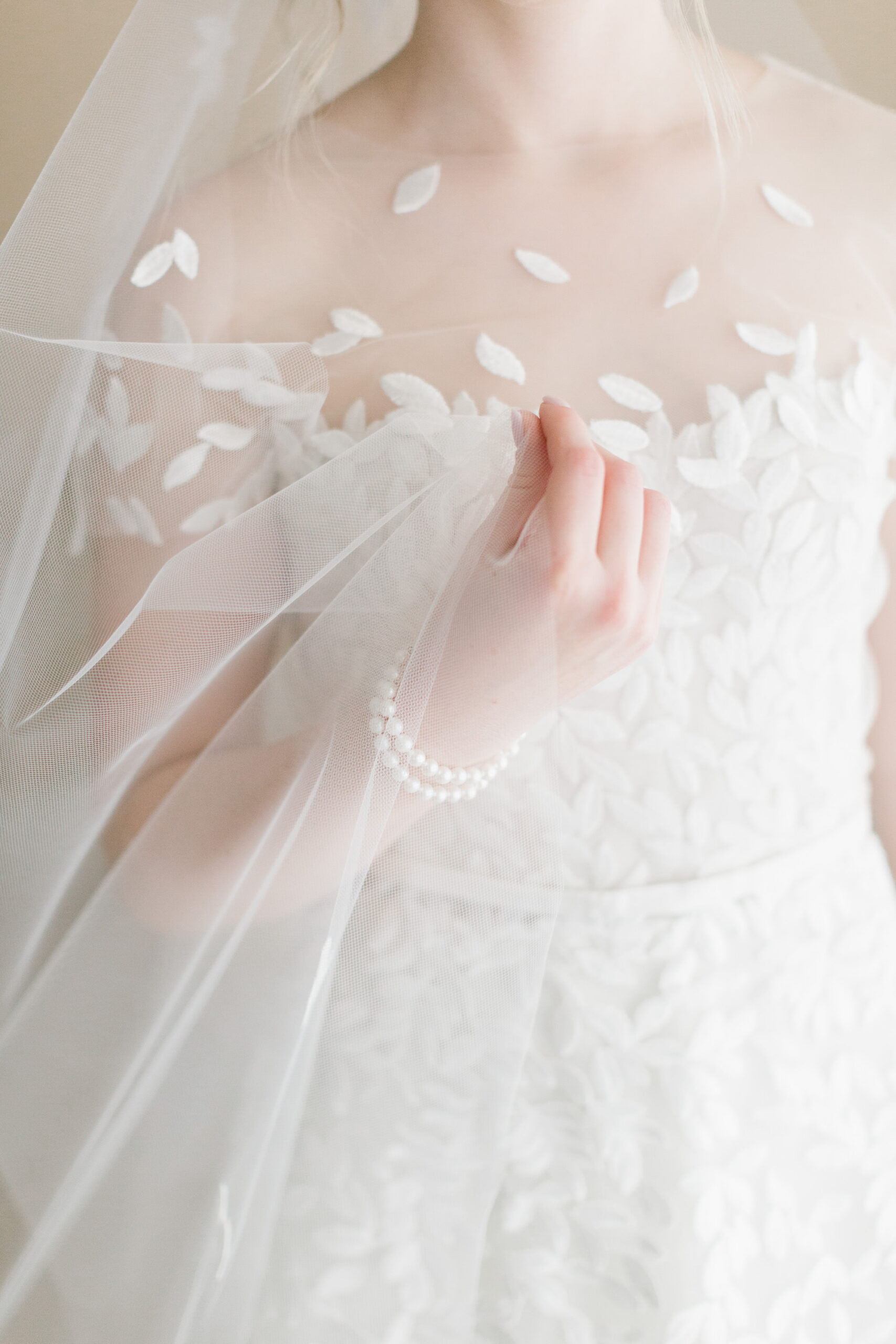 Timeless A-Line Wedding Dress with Lace Petal Appliques Ideas